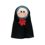 عروسک پارچه ای دست ساز چادر مشکی و آبی